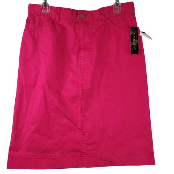 Pendleton Pink Cotton Skirt Womens Size 10 Casual Solid Design - Picture 1 of 12